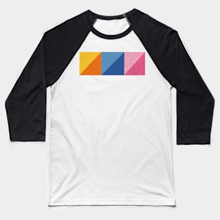 orange blue pink half squares Baseball T-Shirt